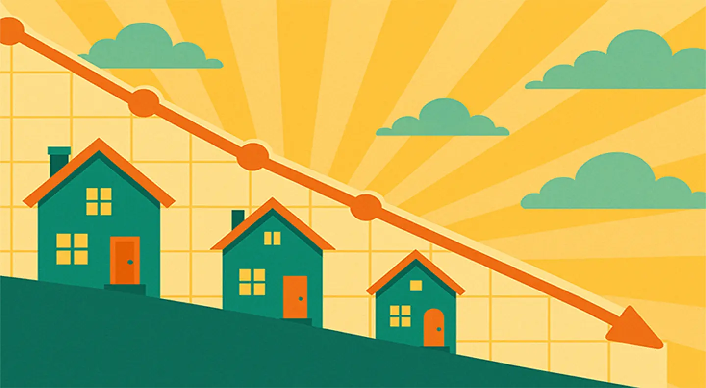 U.S. housing inventory trends chart showing active listings from 2017 to 2025